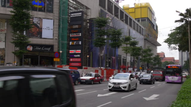 Malaysia-Tag-Zeit-Kuala-Lumpur-City-Center-Verkehr-Straße-Panorama-4k