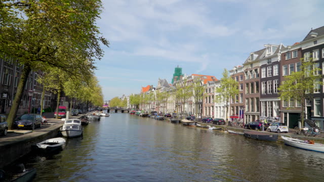 The-landscape-view-of-the-big-canal-in-Amsterdam