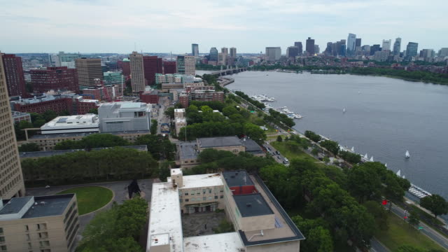 Malerische-Luftaufnahme-von-Boston,-Massachusetts