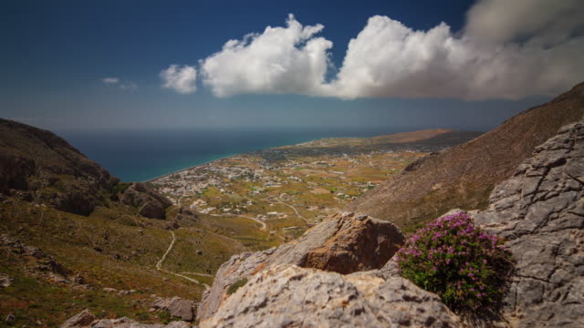 sunny-day-famous-santorini-island-town-rock-hill-panorama-4k-time-lapse-greece