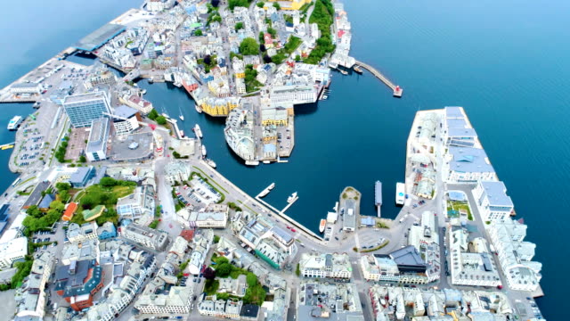 City-of-Alesund-Norway-Aerial-footage