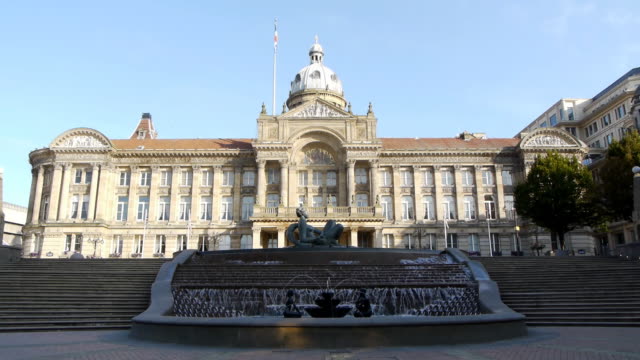 Consejo-Asamblea-y-la-plaza-Victoria-Square,-la-ciudad-de-Birmingham