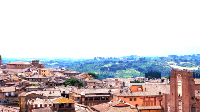 Luftaufnahme-des-schönen-mittelalterlichen-Stadtbild-von-Siena-in-der-Toskana-Italien
