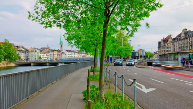 switzerland-sunny-day-zurich-city-riverside-traffic-street-bay-panorama-4k-timelapse