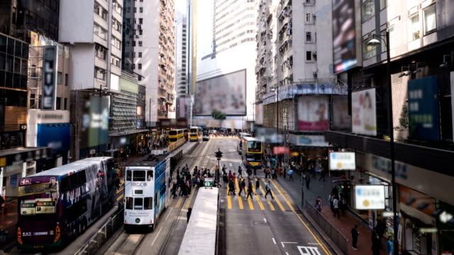 Zeitraffer-der-Stadt-Hongkong,-4-k-Auflösung.