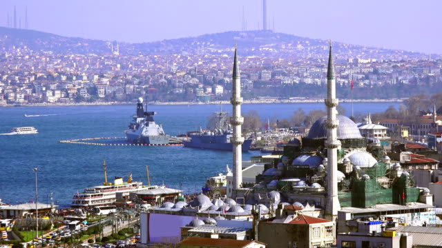 Altstadt-von-Istanbul,-Blick-aus-der-Süleymaniye-Moschee,-Türkei