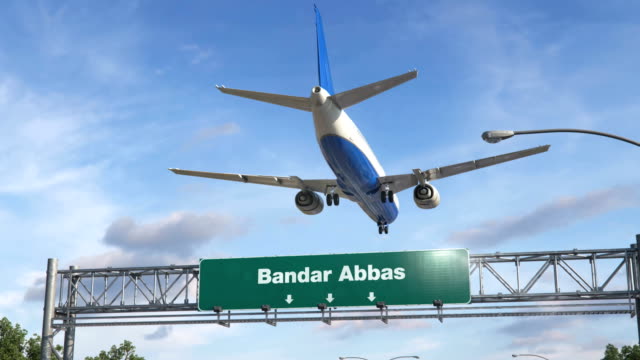Flugzeug-Landung-Bandar-Abbas