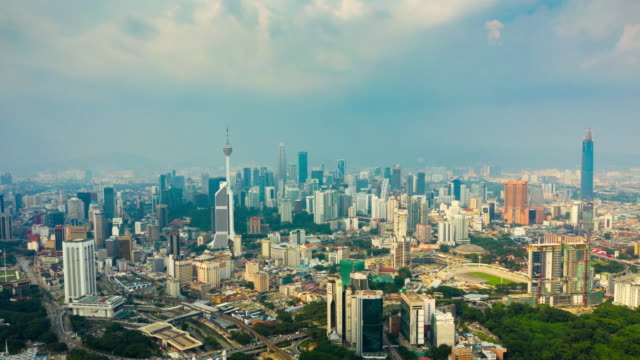 Sturm-Himmel-Kuala-Lumpur-Stadtzentrum-Antenne-Panorama-Zeitraffer-4k-Malaysia