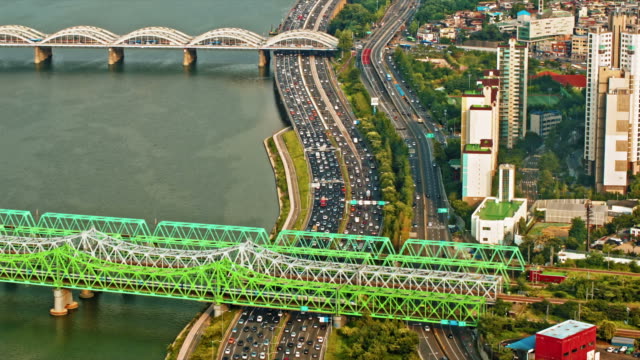 Modern-city-traffic-aerial-view