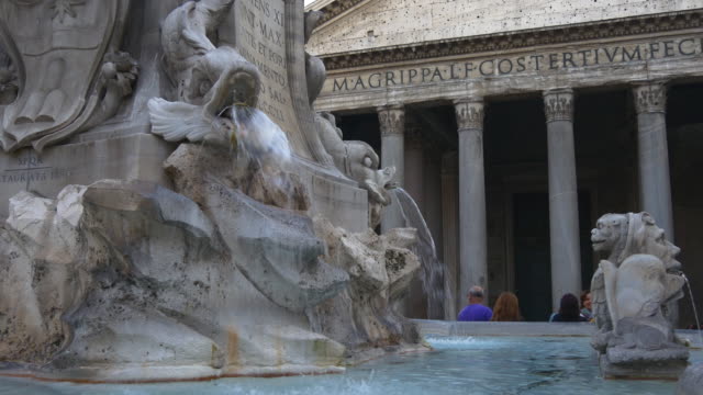 italy-rome-city-sunset-time-famous-pantheon-crowded-fountain-panorama-4k