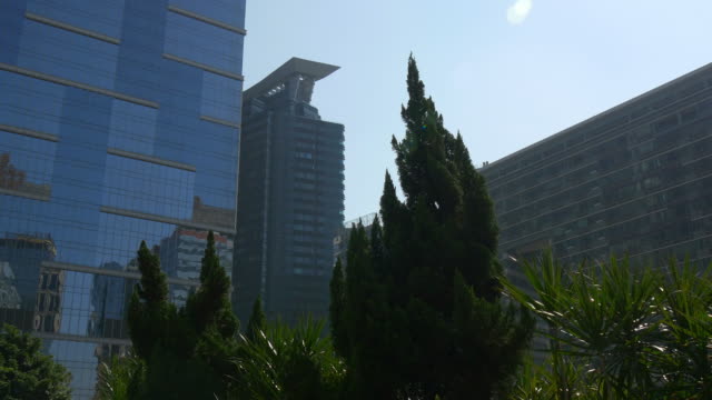 China-Sonnentag-Macau-Stadt-Innenstadt-Gebäude-vorne-Reflexion-Panorama-4k