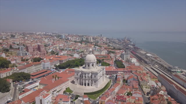 portugal-summer-day-lisbon-cityscape-church-of-santa-engrÃ¡cia-top-aerial-panorama-4k