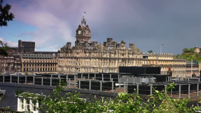 Blick-auf-die-Skyline-Stadtzentrum-von-Edinburgh,-Schottland,