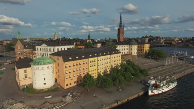 Blick-auf-Stockholm-Riddarholmen-Insel.-Old-Town-Stadtbild,-Schweden