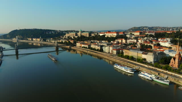 Budapest-Hungary-Buda-bank-Danube-aerial