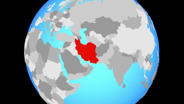 Zoomen-in-den-Iran-auf-Globus