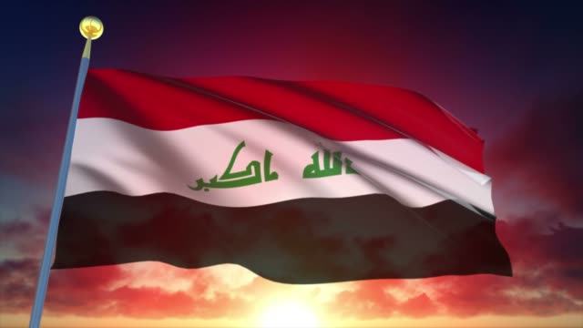 4-k-muy-detallada-bandera-de-Iraq-Loopable