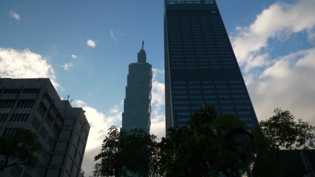 atardecer-noche-Taipei-ciudad-centro-famosos-edificios-panorama-4k-Taiwán