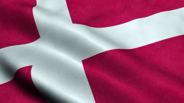Dänemark-Flagge-nahtlose-Schleife-Animation-winken