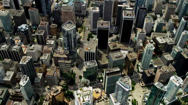 Aerial-rooftop-view-downtown-Vancouver-skyscrapers