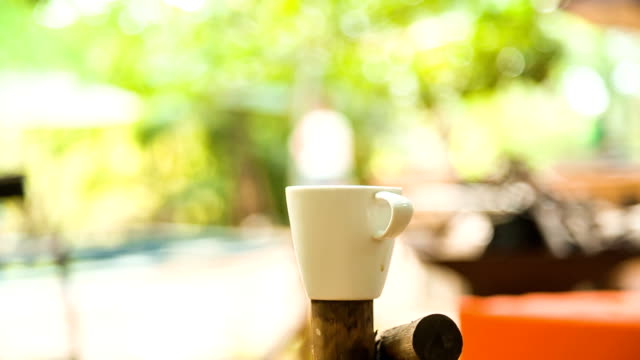 Kaffeetasse-mit-der-Natur-Hintergrund