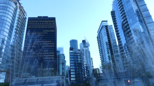 Rascacielos-de-la-ciudad-de-Vancouver,-Columbia-Británica,-Canadá