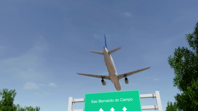 Airplane-arriving-to-Sao-Bernardo-do-Campo-airport-travelling-to-Brazil
