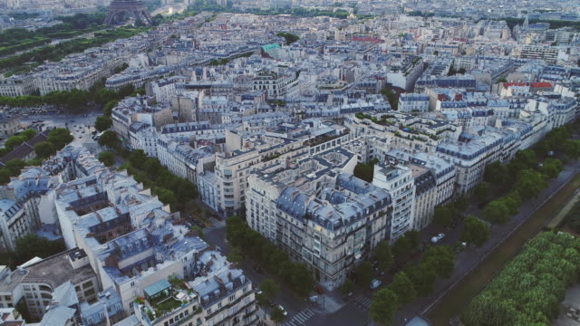 Aerial-view-of-Paris-with-Eiffel-tower