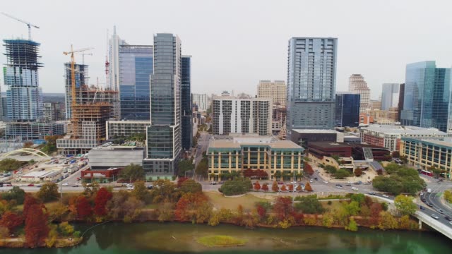 Profile-Aerial-View-of-Austin-Skyline-on-Overcast-Day