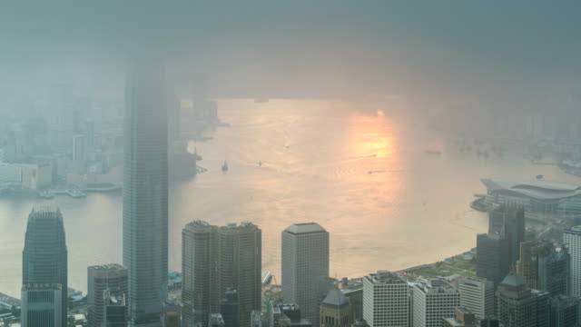 4K-Zeitraffer:-Hong-Kong-mit-Sunrise
