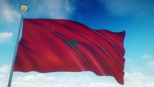 4k-Highly-Detailed-Flag-Of-Morocco-Loopable