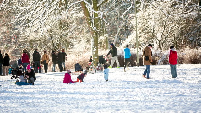 Läufer-im-park-im-winter-mit-Schnee
