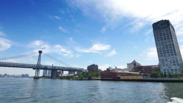 La-ciudad-de-Nueva-YORK,-Circa-June,-2015-una-toma-panorámica-amplia-toma-de-la-ciudad-con-edificios-puente-de-Manhattan-en-la-distancia.
