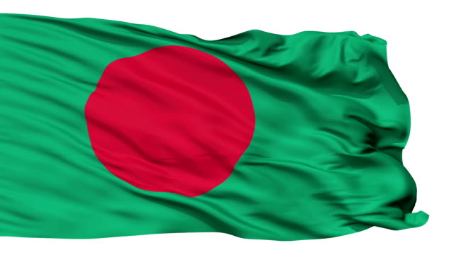 Isolierte-Wehende-Nationalflagge-von-Bangladesch