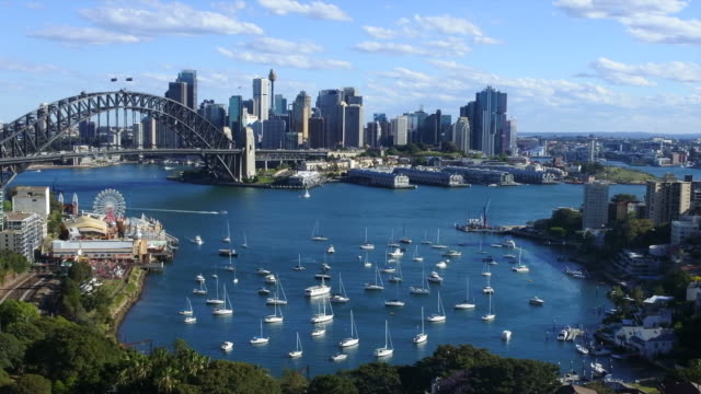 Vista-aérea-del-skyline-de-la-ciudad-de-Sydney-Australia