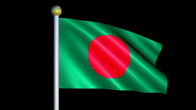 Große-Looping-Animationsfahne-von-Bangladesch