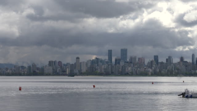 Vancouver-Paisaje-Urbano-Nube-Timelapse-Pan