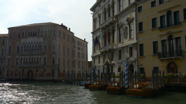 Italien-Sommer-Tag-Venedig-grand-Canal-Road-Reise-Schiff-Fahrt-Panorama-4k