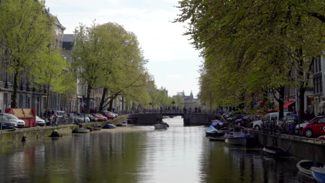Landscape-view-of-the-big-canal-in-Amsterdam