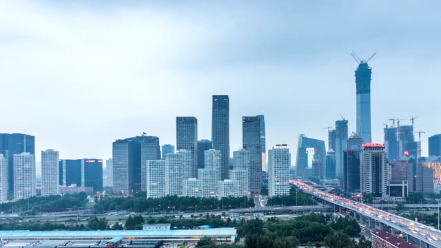 Time-lapse-of-Jianwai-SOHO,the-CBD-skyline-from-day-to-night-in-Beijing,China