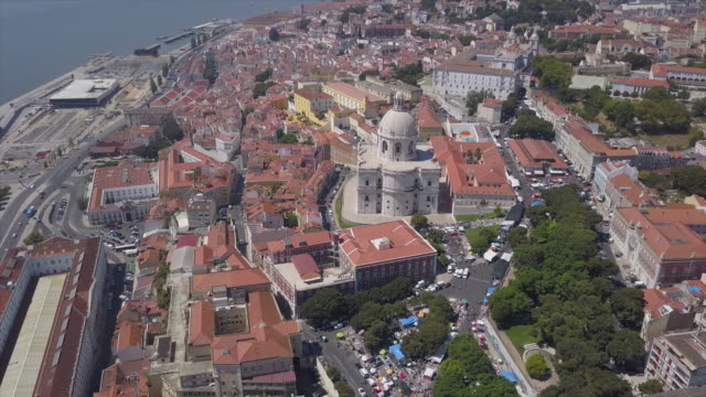 Portugal-verano-día-Lisboa-paisaje-aéreo-panorama-4k