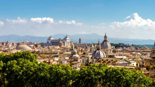 Time-Lapse-of-Rome-Skyline-in-Panoramic-View