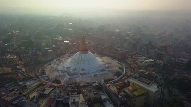 Estupa-Bodhnath-Katmandú,-Nepal---26-de-octubre-de-2017