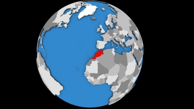 Morocco-on-political-globe