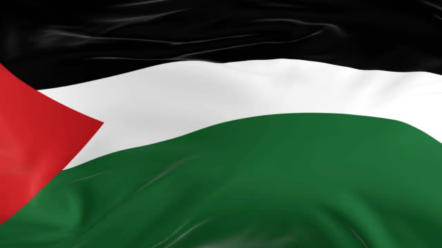waving--looped-flag-as--background-Palestine