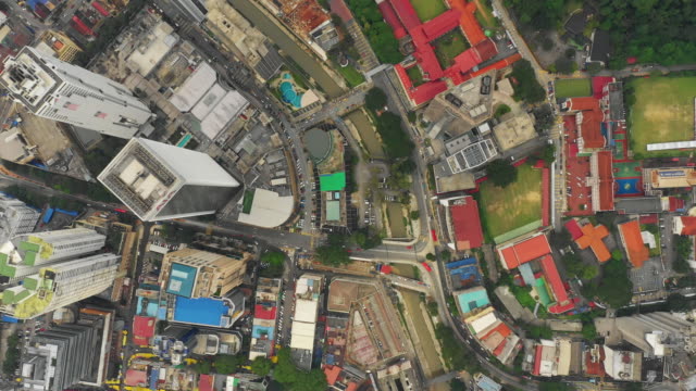 Tag-Zeit-Kuala-Lumpur-Stadtbild-Verkehr-Straßen-Topdown-Ansicht-Antenne-Panorama-4k-Malaysia