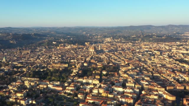 Aerial-View-of-Florence-at-sunrise