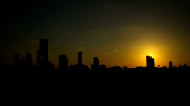 Tel-Aviv-city-sunset-time-lapse