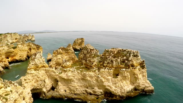 Aerial-footage-Lagos,-Ponta-da-Piedade,-Algarve,-Portugal
