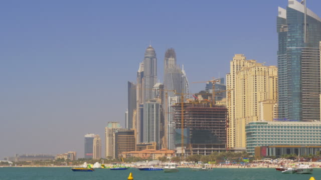 VAE-Dubai-Marina-Strand-Gebäude-Panorama-\"-4-k